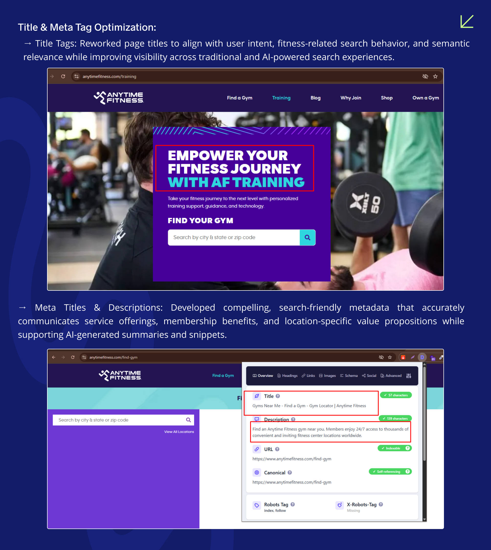 Fitness AI SEO Case Study | Page 4