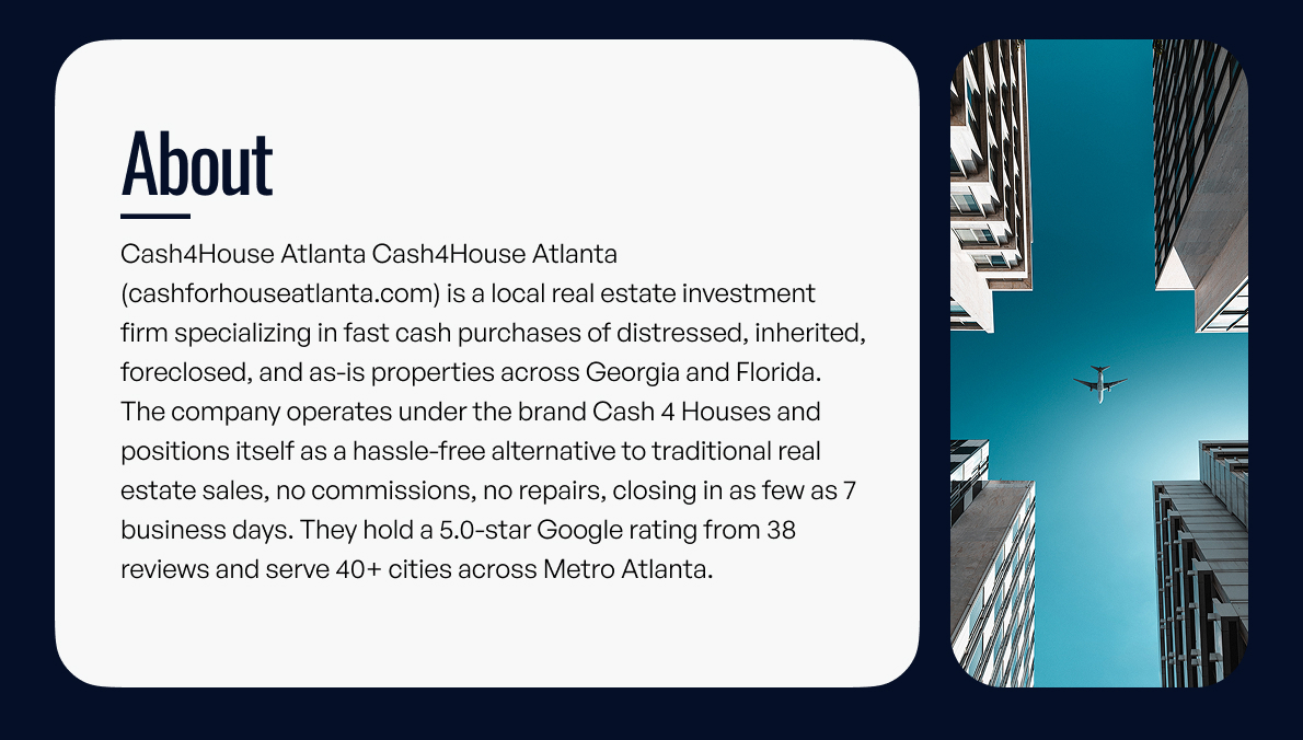 Cash4House Atlanta SEO, AEO, GEO & LLMO Case Study | Page 2