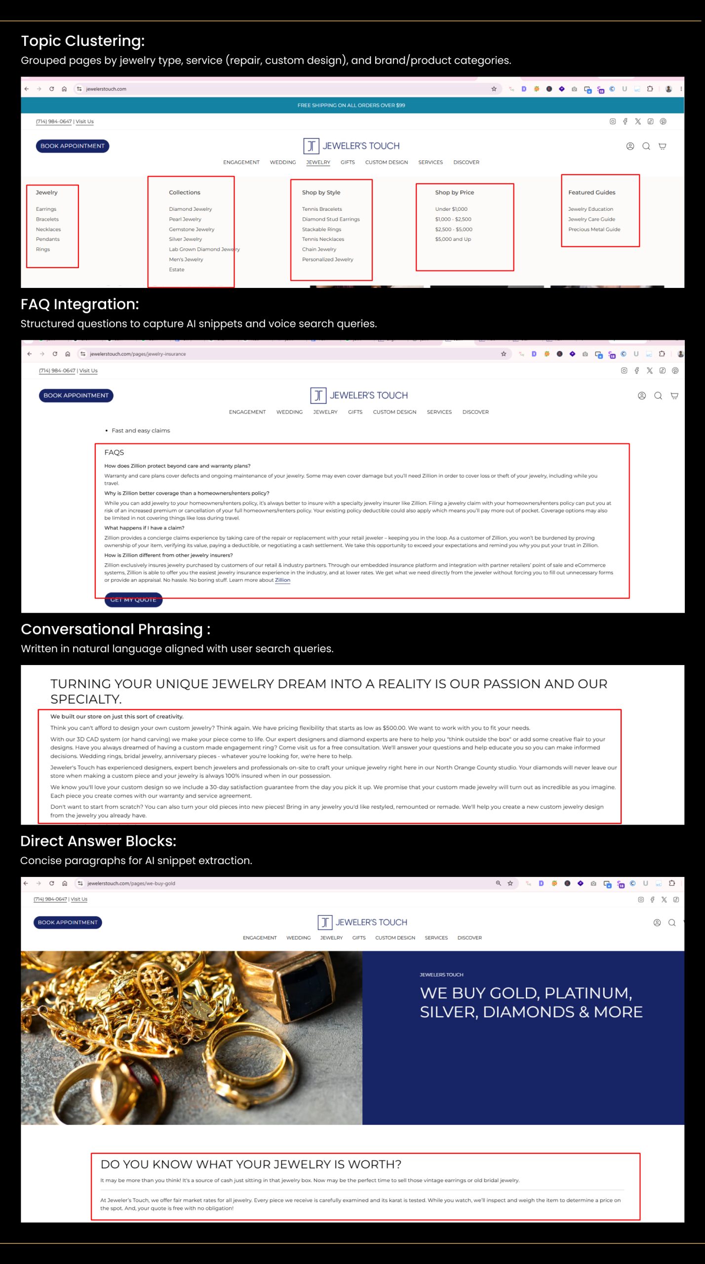 Jewelers Touch AI SEO & Content Optimization Case Study | Page 6
