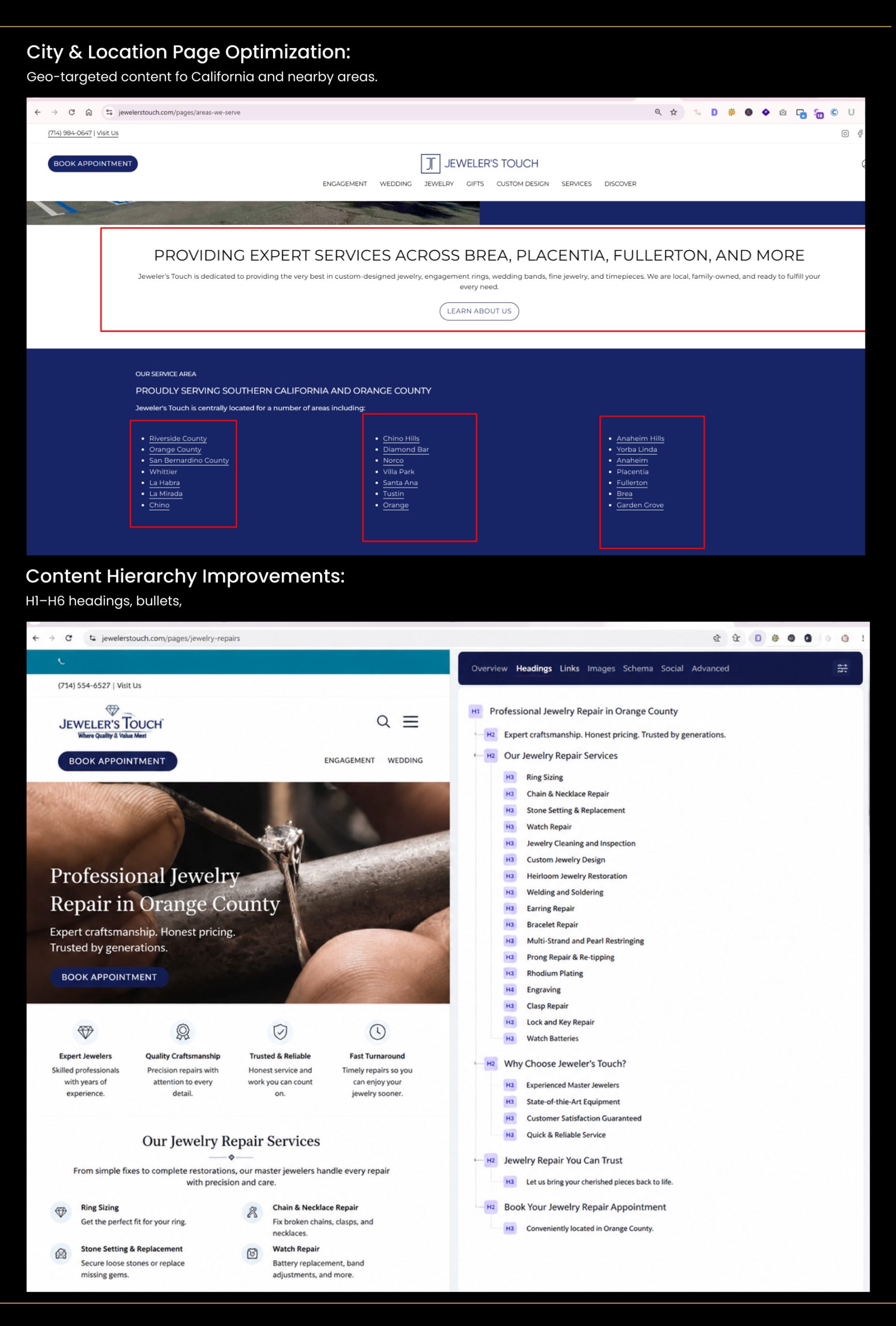 Jewelers Touch AI SEO & Content Optimization Case Study | Page 7