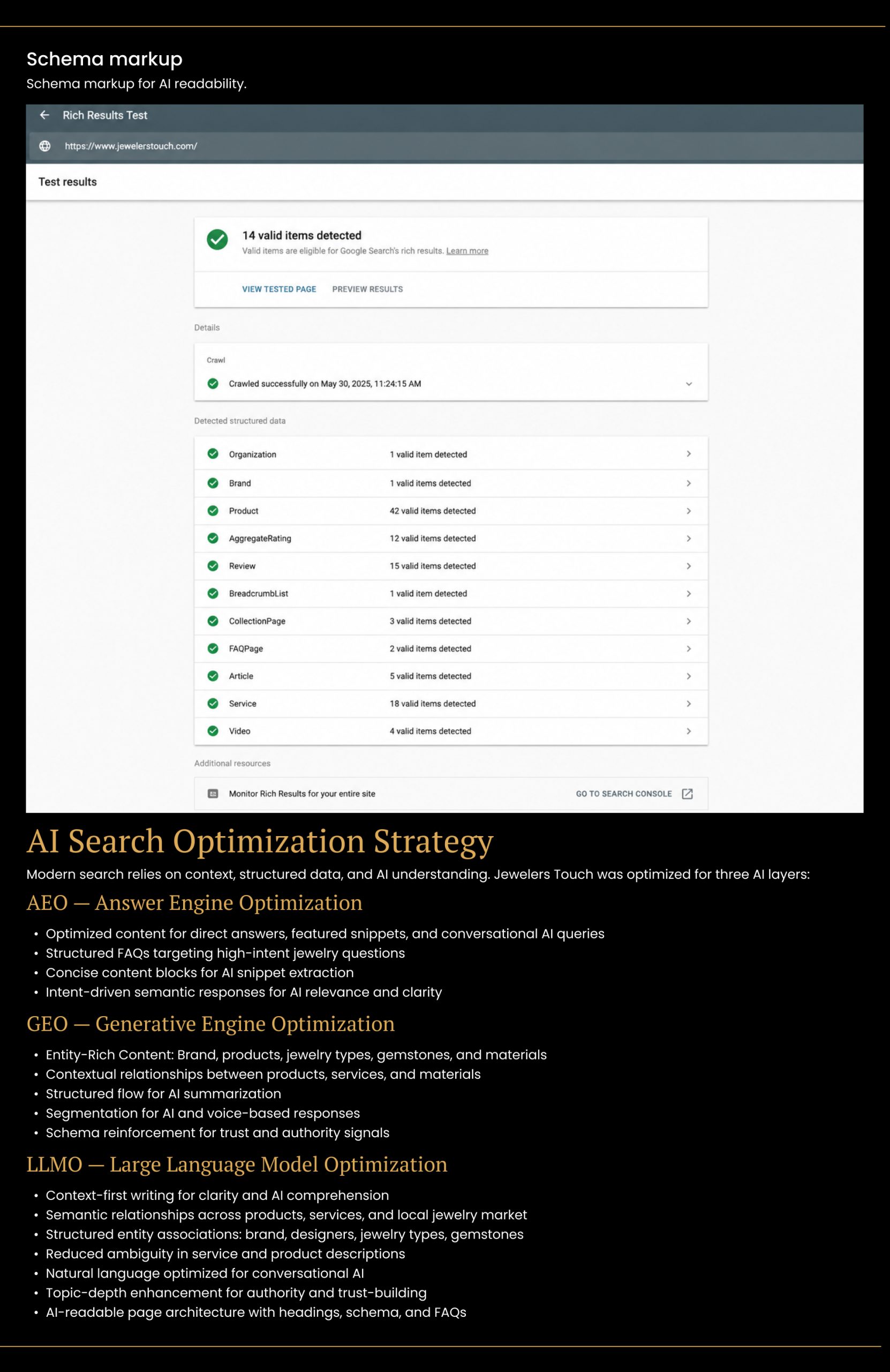 Jewelers Touch AI SEO & Content Optimization Case Study | Page 8
